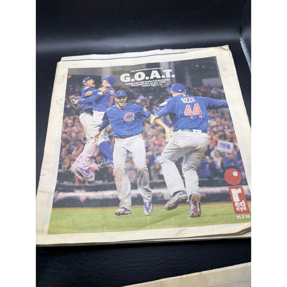 Other - Chicago Cubs 2016 World Series Champions Newspaper Front Page‎ G.O.A.T.